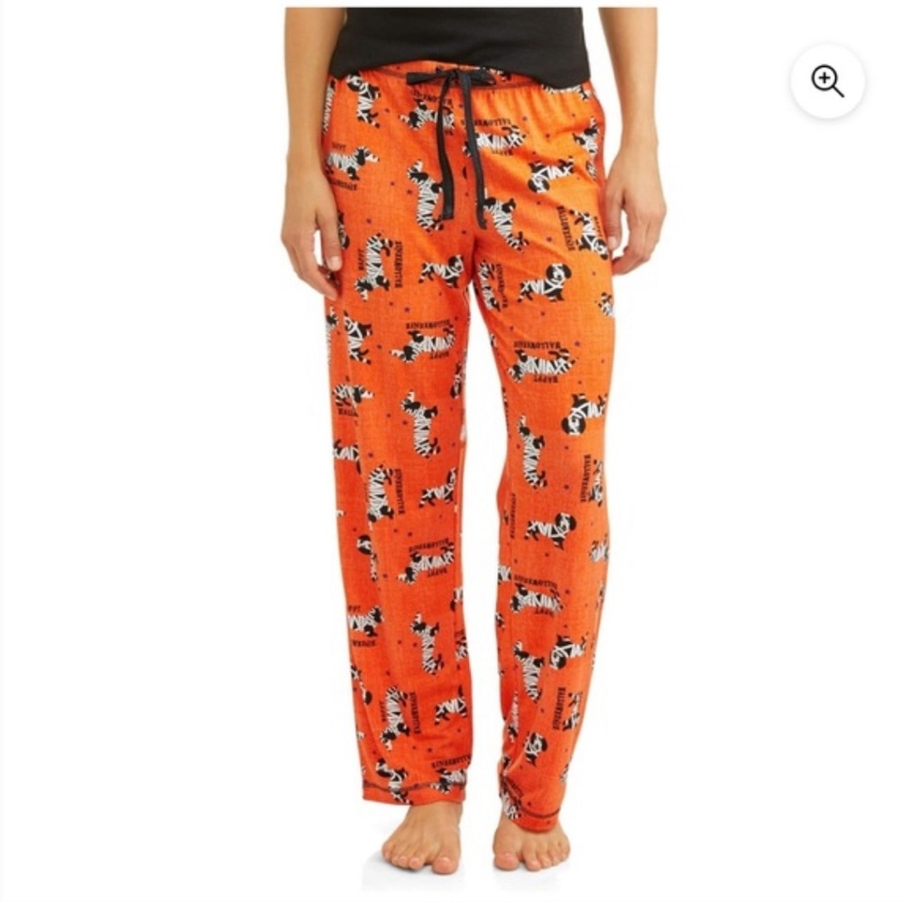 Women's Orange hotdog in tp mummy Print Pajama Pants